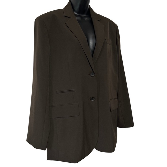 Kenneth Cole Boyfriend Fit Women's Brown‎ Single Breasted Blazer Size S New NWT